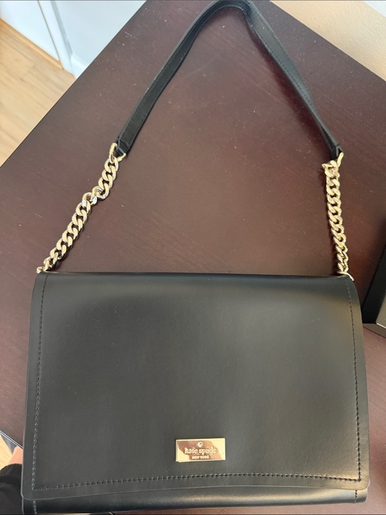 kate spade Handbags - kate spade Black and Pink Leather Shoulder Bag with Gold Chain Strap